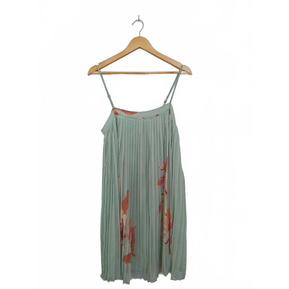 Forever 21 Mint Pleated Mini Dress